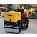 Hand push double drum vibrator road roller compactor